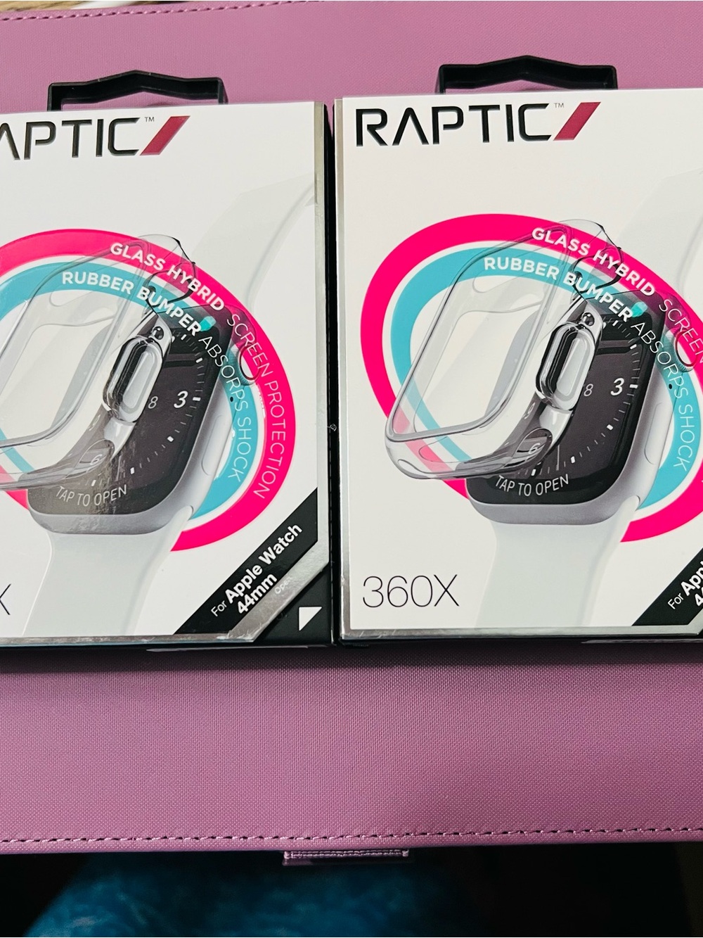 360X Clear Protective Smartwatch Case Accents 44 mm 2 packs